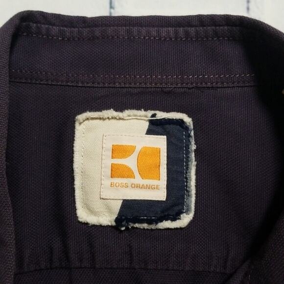 $10 Sale Boss Orange Button Down Shirt - Picture 4 of 6